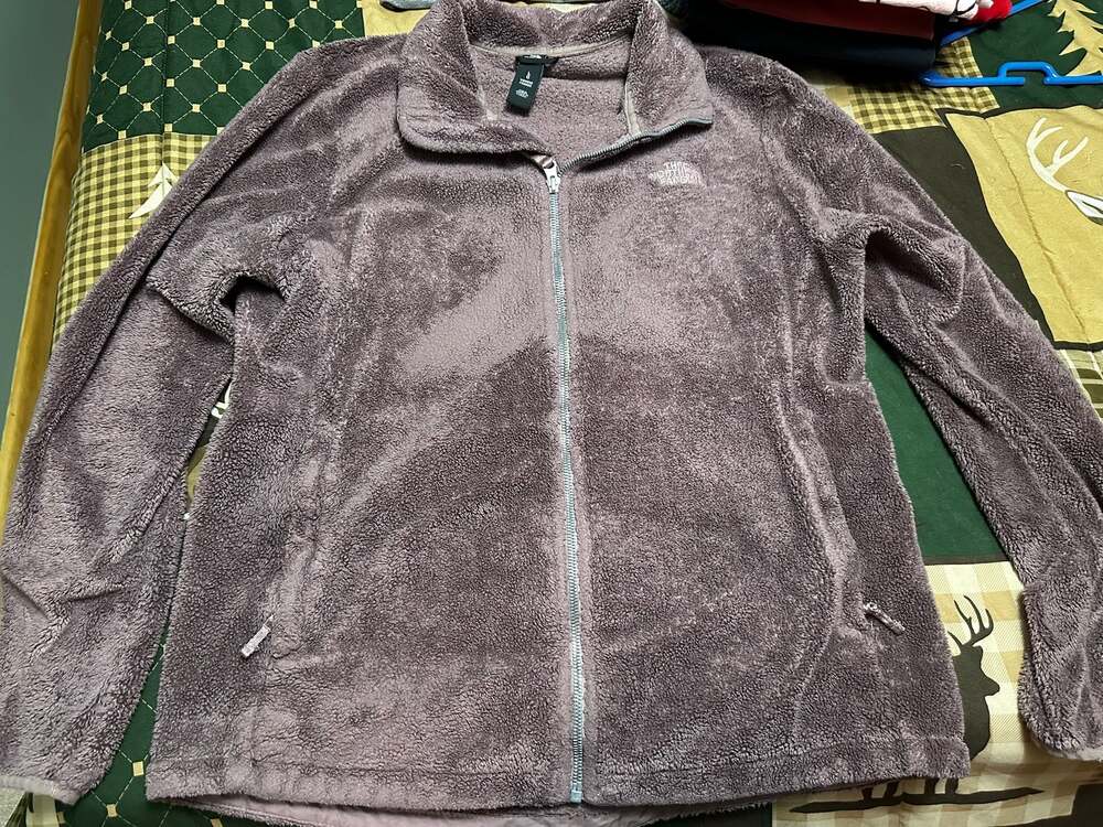 The North Face Women's Purple Fuzzy Fleece Full Zip Jacket Size Large